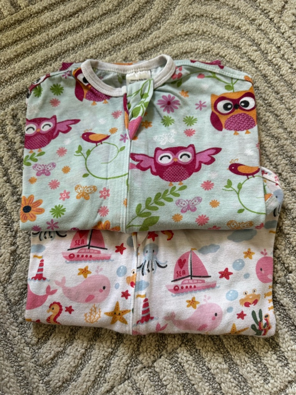 Sleeping Baby Zippadee-Zip Lightweight summer sleep sacks bundle - Large 12-24mo
